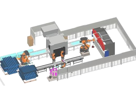 Steel bracket robot welding intelligent production line