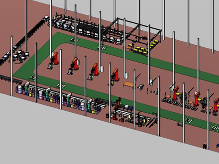 Intelligent welding production line for loader fuel tank robot